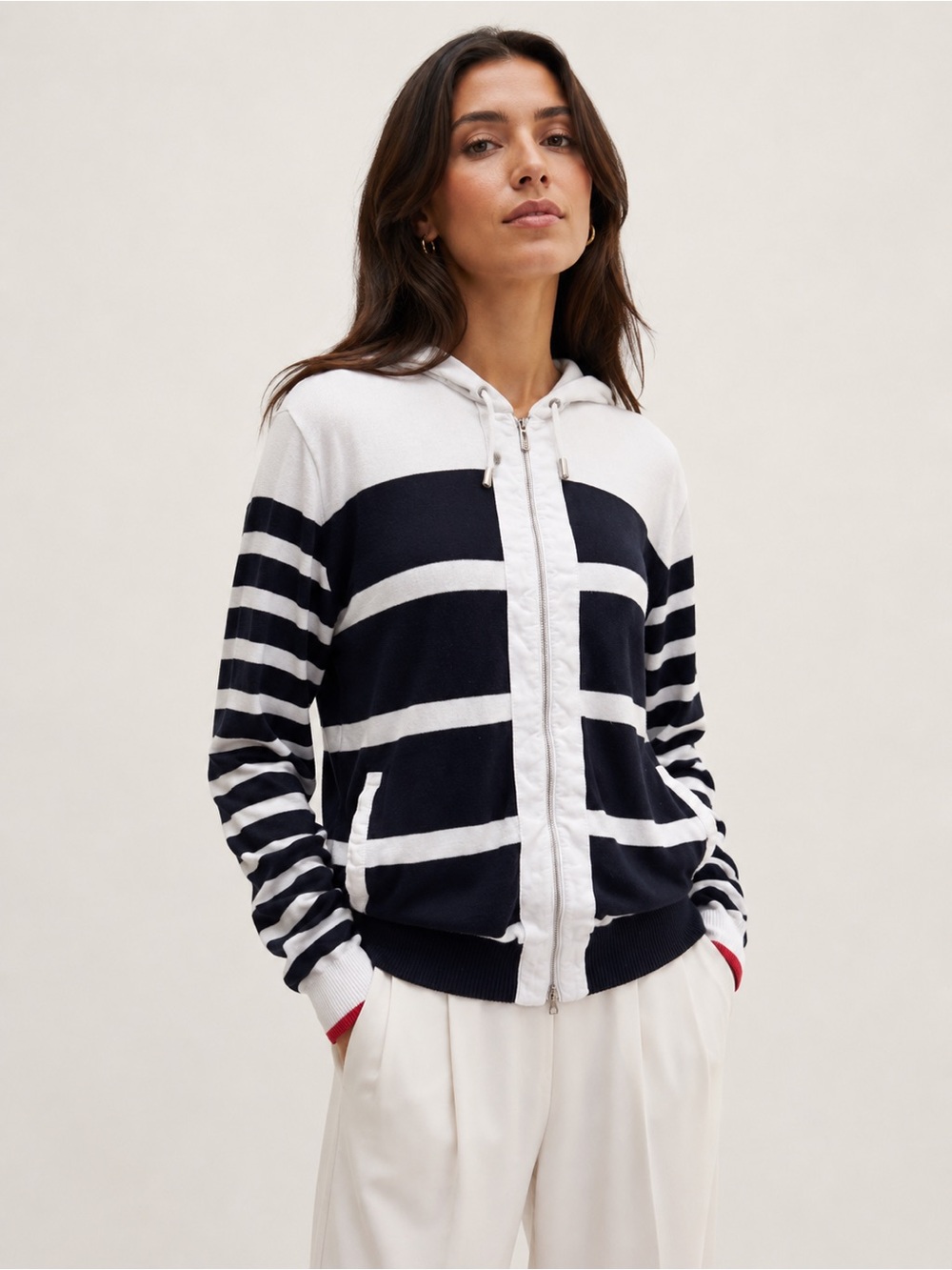 Paul Shark Yachting Zip Hoodie Jacket Stripe Italy XL